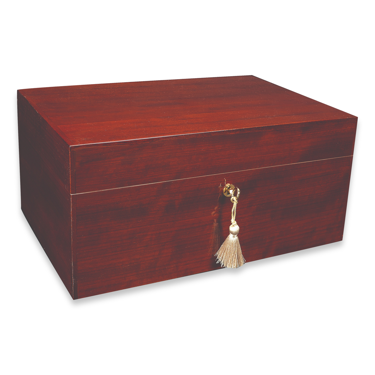 Savoy Matte Mahogany 25-100 Cigar Humidor - Executive Series - Exterior Front