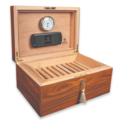 Savoy Santos Rosewood 25-100 Cigar Humidor - Executive Series - Interior Front