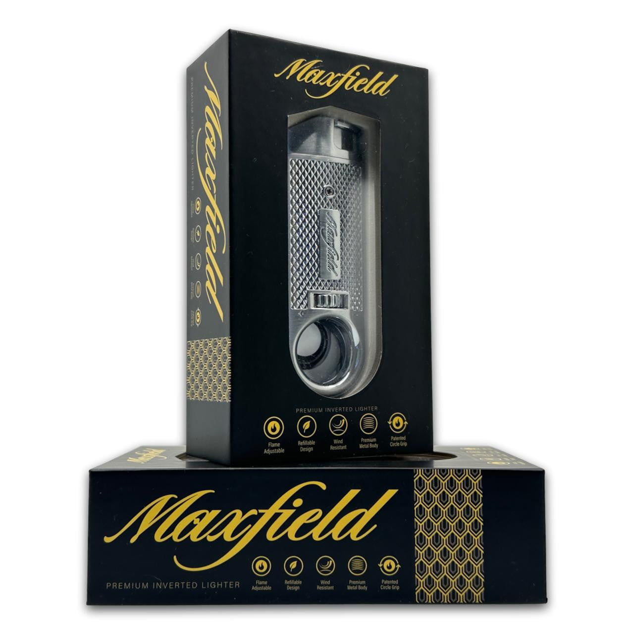 Torch Flame Cigar Lighter and Ashtray Gift Set