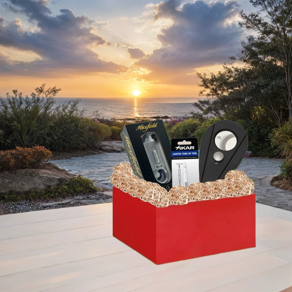 Torch Flame Cigar Lighter and Cutter Gift Set