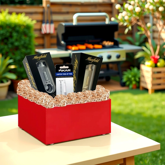 Maxfield Dual Flame Cigar Lighter Gift Set Summer