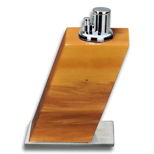 Elie Bleu Red Gum Classic Wood Torch Flame Triple Jet Tabletop Cigar Lighter - Main Image