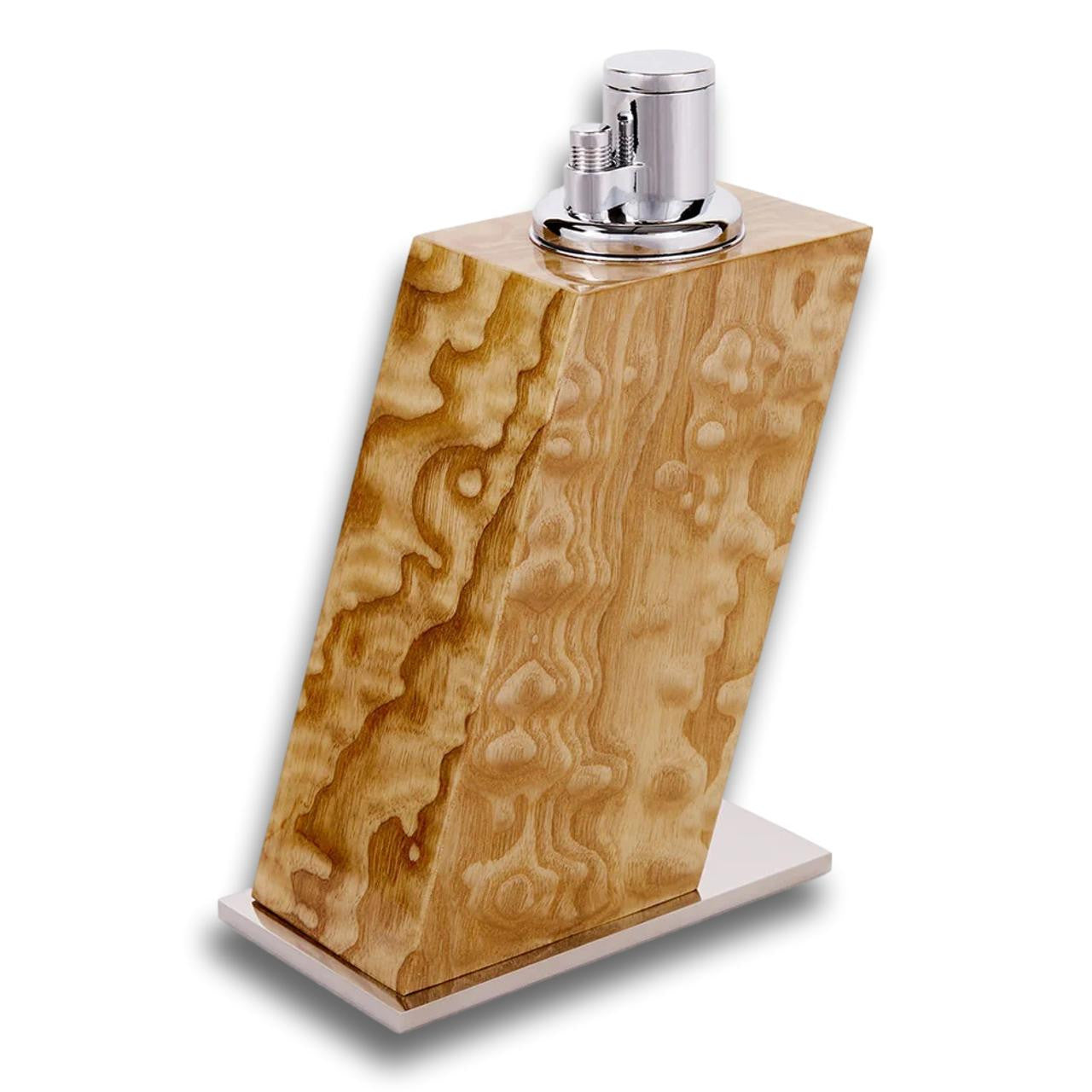Elie Bleu Tamo Classic Wood Torch Flame Triple Jet Tabletop Cigar Lighter - Main Image