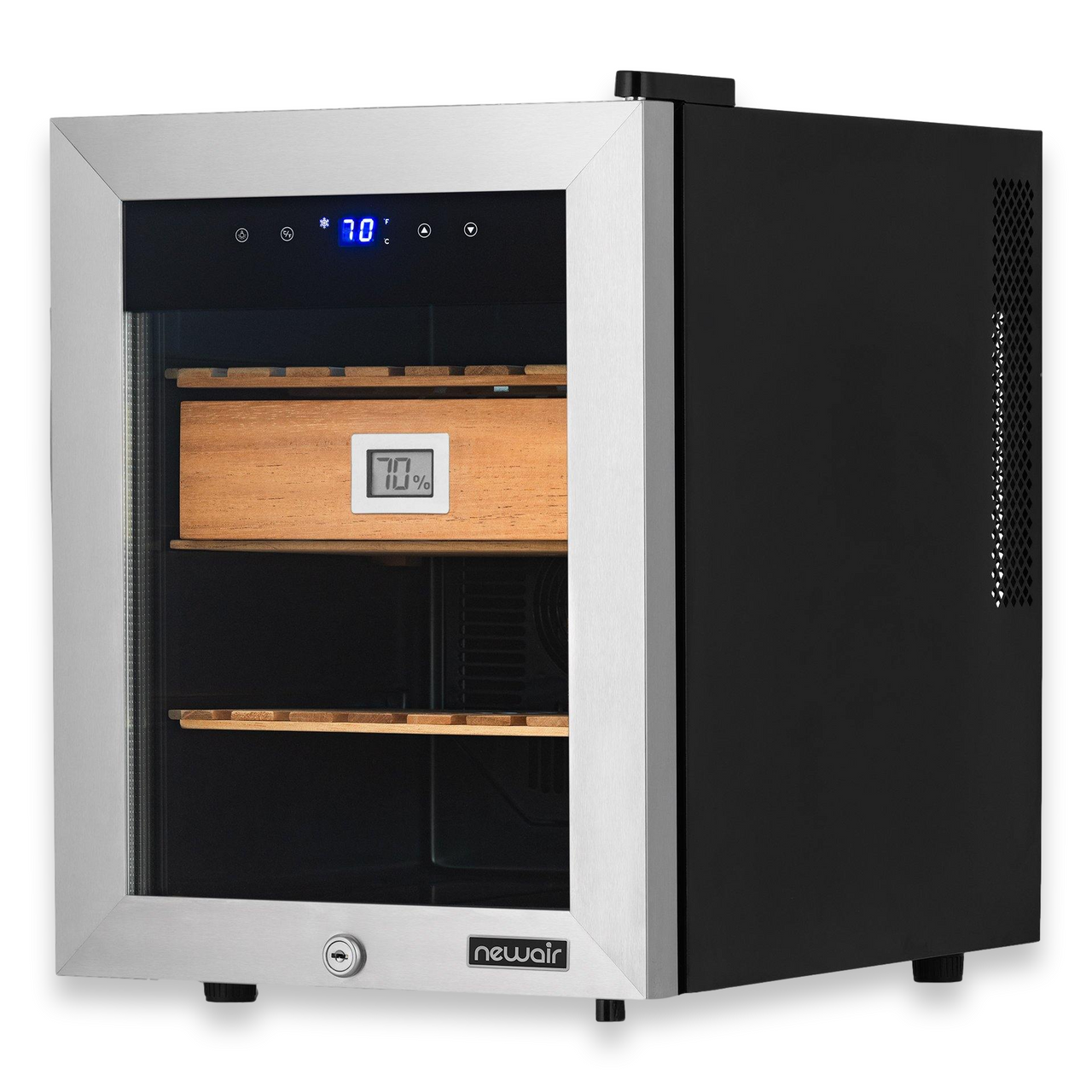 NewAir 250-Cigar Electric Humidor with Opti-Temp™ Heating and Cooling Function  - Exterior Left