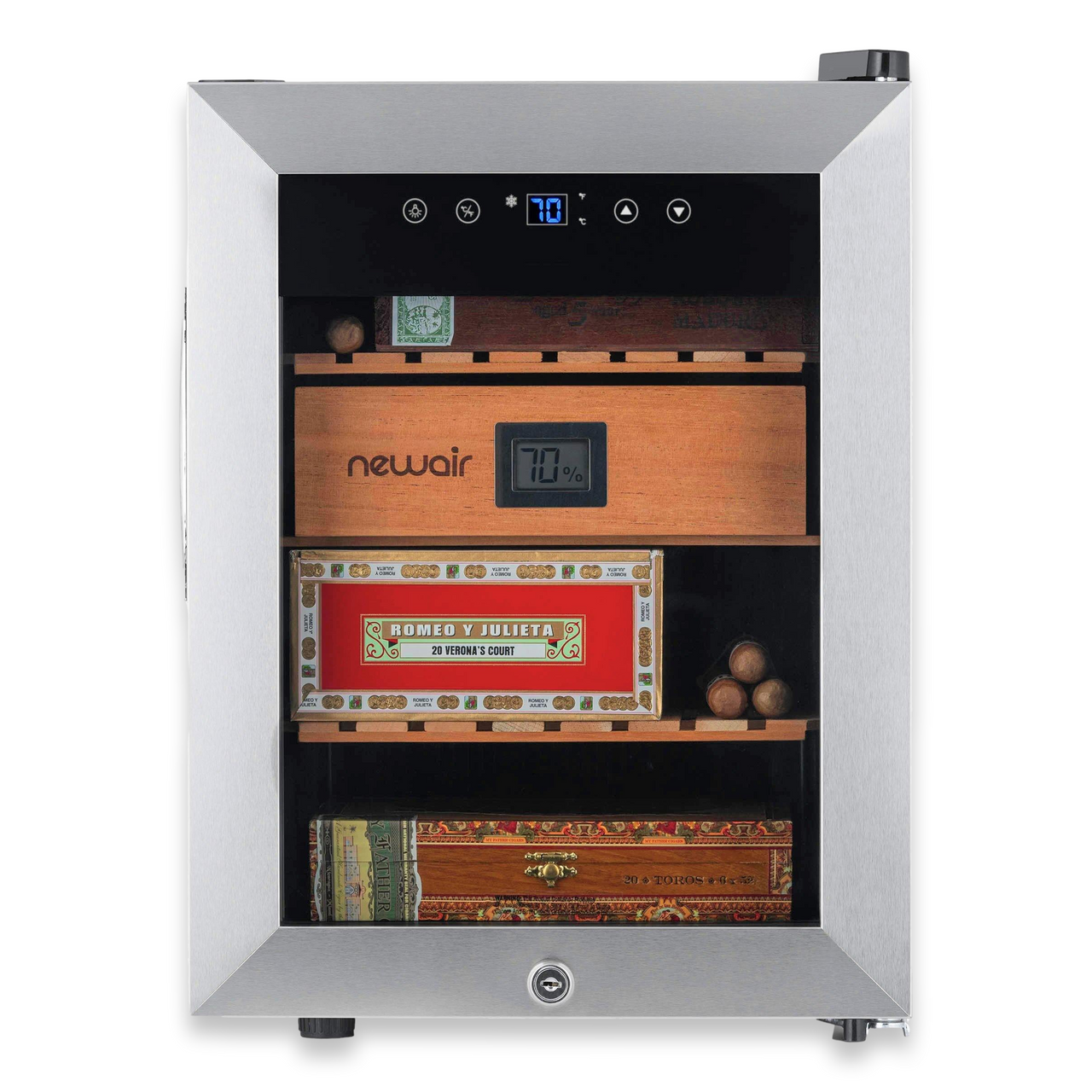 NewAir 250-Cigar Electric Humidor with Thermoelectric Cooling  - Exterior Front
