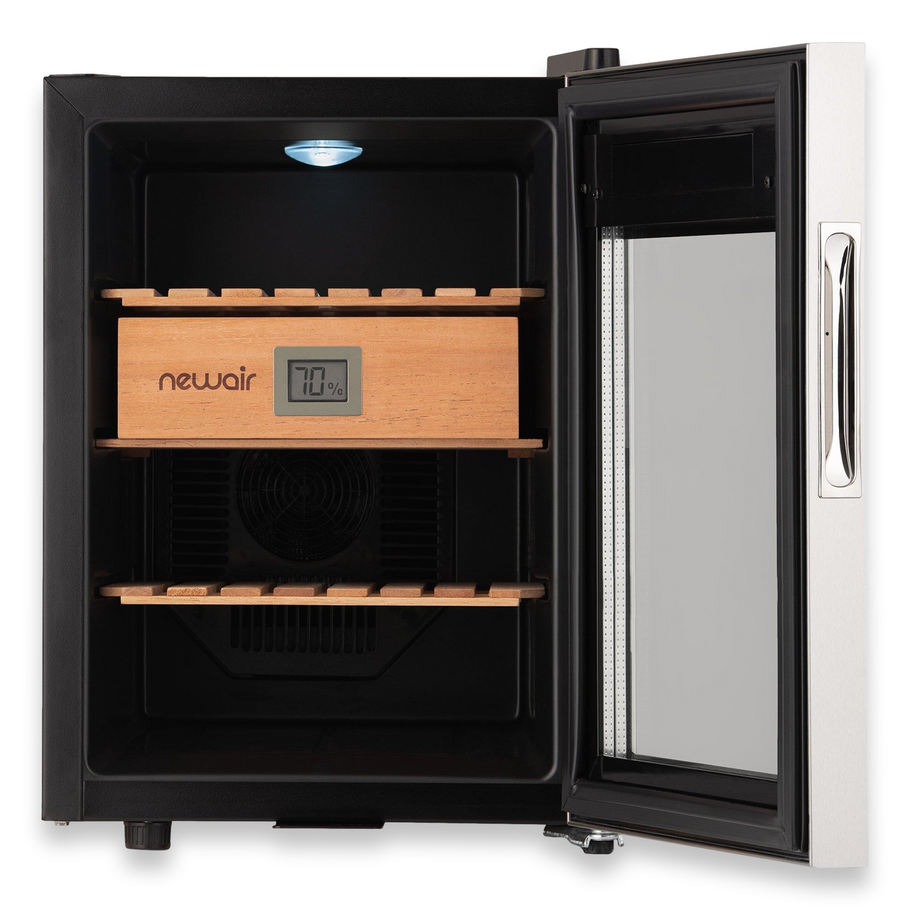 NewAir 250-Cigar Electric Humidor with Thermoelectric Cooling  - Interior Front