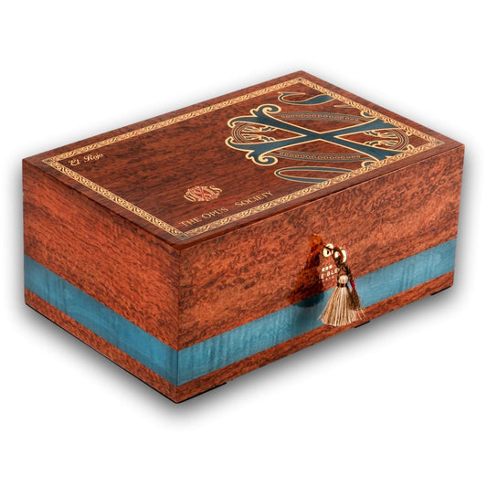 Elie Bleu OpusX El Rojo 75-Cigar Desktop Humidor - Main Image - Left Facing
