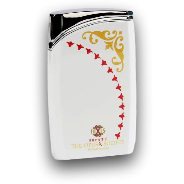 OpusX Society J30 White Series Torch Flame Single Jet Cigar Lighter - Back