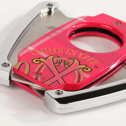 OpusX Society Rose C30 Double Blade Cigar Cutter - Back Design Details