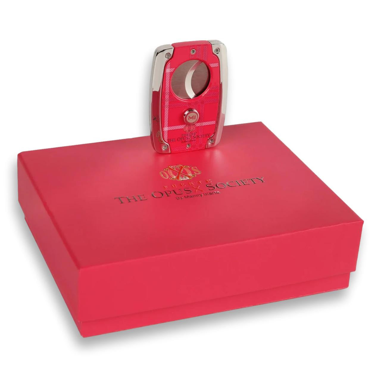 OpusX Society Rose C30 Double Blade Cigar Cutter -Product Gift Box