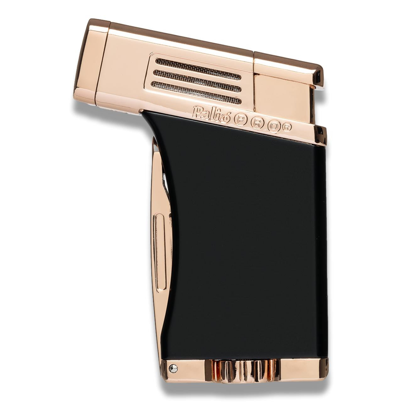 Palio Pro Scorpius Torch Flame Single Jet Cigar Lighter - Black and Rose - Right Facing