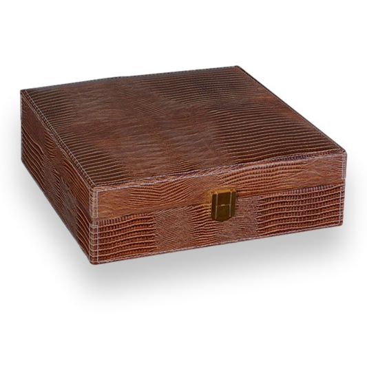Prestige Alligator 25-Cigar Gift Sets - Brown  - Exterior Front