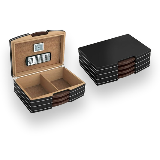 Prestige Carlton 100-Cigar Desktop Humidor  - Exterior Front Interior Front