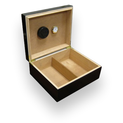 Prestige Chalet 25-50 Cigar Desktop Humidor - Black - Interior Front