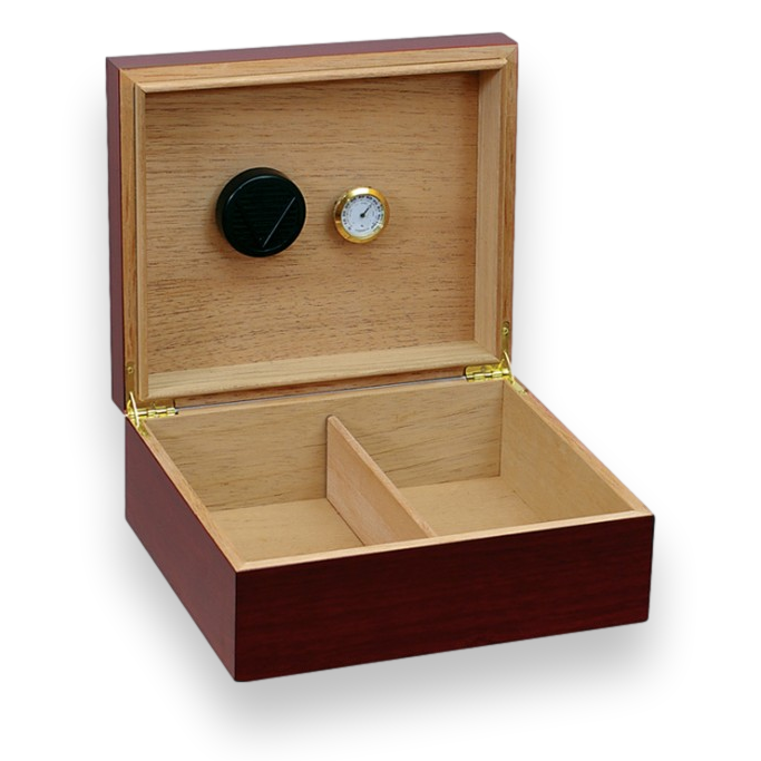 Prestige Chalet 25-50 Cigar Desktop Humidor - Cherry - Interior Front