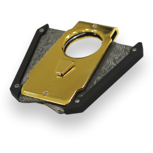 Prestige Colossus Lock Guillotine Double-Blade Cigar Cutter - Gold - Exterior Blades