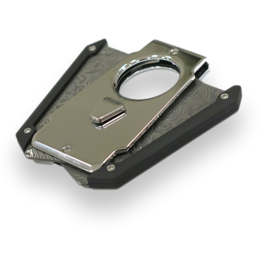 Prestige Colossus Lock Guillotine Double-Blade Cigar Cutter - Silver - Exterior Blades
