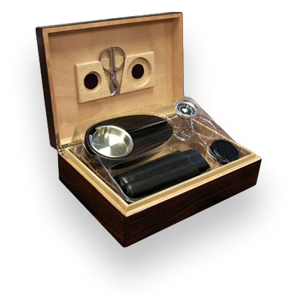 Prestige Davenport 50-Cigar Gift Set - Interior Front