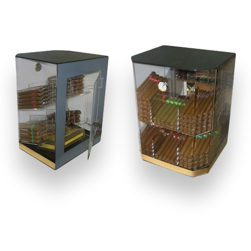 Prestige Franklin 150-Cigar Acrylic Humidor  - Exterior Interior