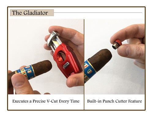 Prestige Gladiator 2-in-1 V-Cut and Punch Combination Cutter - Candy Apple Red Pearl - Instructions