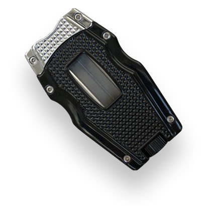 Prestige Gladiator 2-in-1 V-Cut and Punch Combination Cutter - Jet Black Gloss - Exterior Back Side