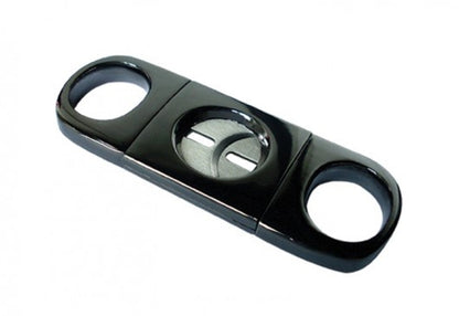 Prestige Heavy Bodied Guillotine Double-Blade Cigar Cutter - Silver - Exterior Front