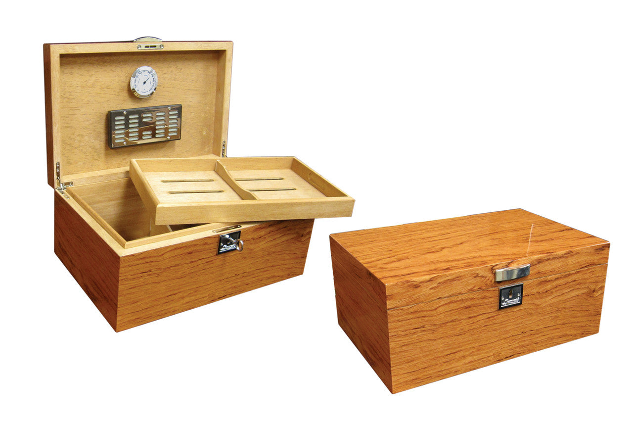 Prestige Import Group Princeton Bubinga 130-Cigar Humidor - Interior and Exterior