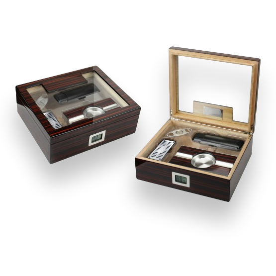 Prestige Kensington 75-Cigar Gift Set  - Exterior Interior Front