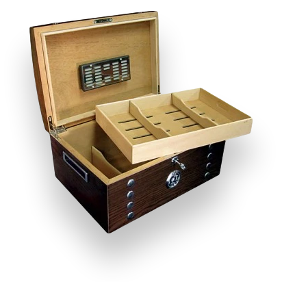 Prestige Montgomery 150-Cigar Desktop Humidor  - Interior Front