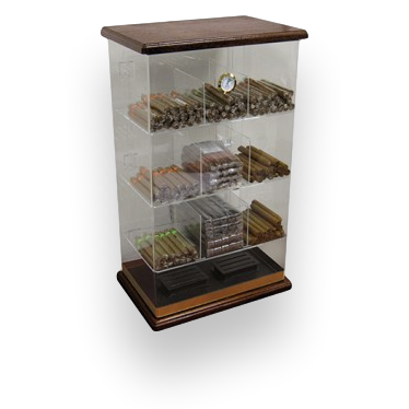 Prestige Roosevelt Wood 250-Cigar Acrylic Humidor  - Exterior Front