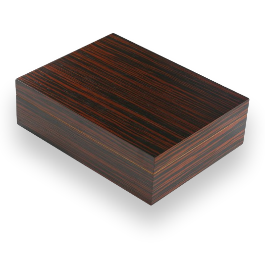 Prestige Vizcaya 25-50 Cigar Desktop Humidor - Ebony - Exterior Front