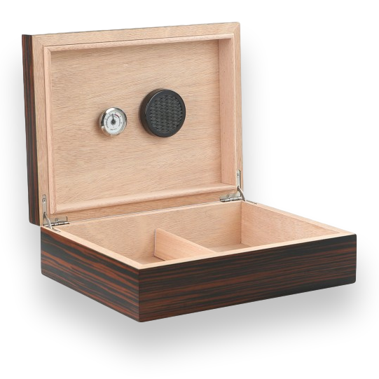 Prestige Vizcaya 25-50 Cigar Desktop Humidor - Ebony - Interior Front