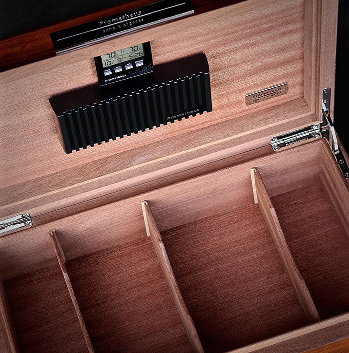 Prometheus Macassar Ebony 100 Cigar Humidor - Octagon Series