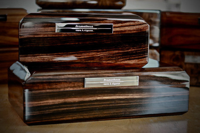 Prometheus Macassar Ebony 50 Cigar Humidor - Octagon Series