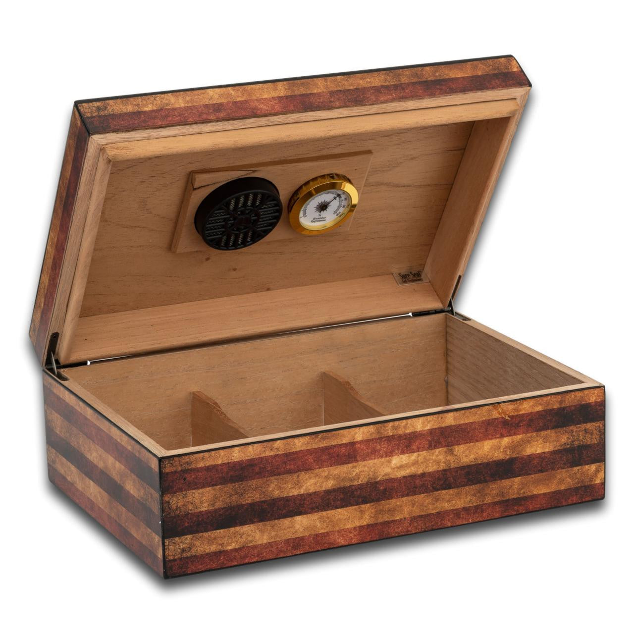 Humidor Supreme Old Glory Desktop Humidor - 25-50 Cigars - Interior Front
