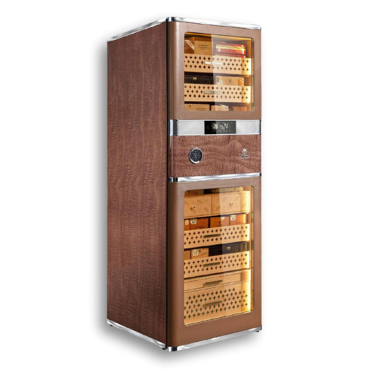 Raching Reserva RR Series 3000-Cigar Electric Humidors - Havana Tan - Main Image - Right Facing