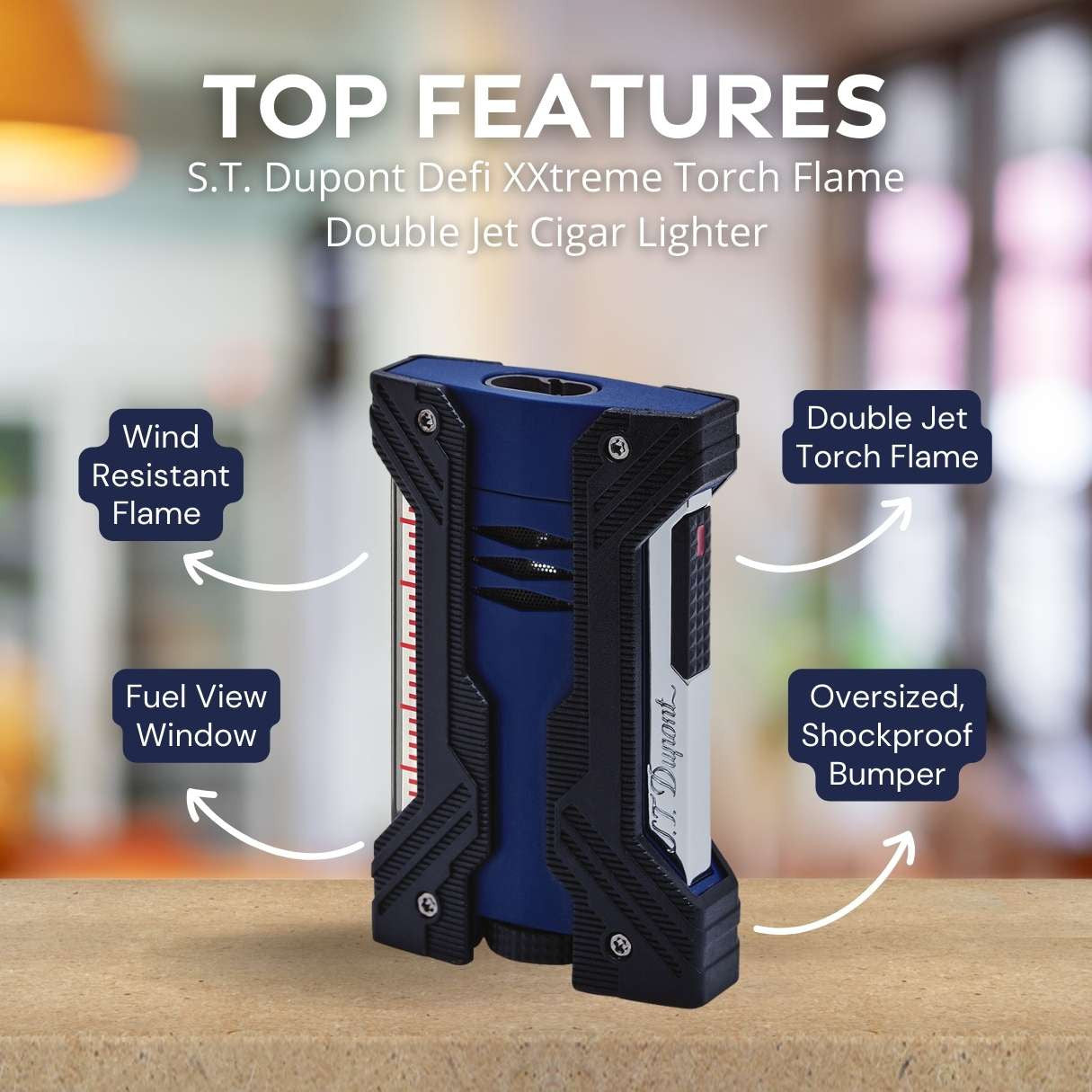 S.T. Dupont Defi XXtreme Torch Flame Double Jet Cigar Lighter