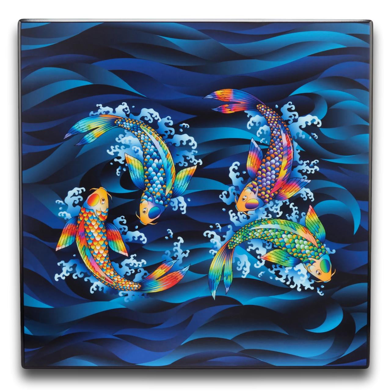 S.T. Dupont Koi Fish Cube Desktop Humidor - Top of Humidor