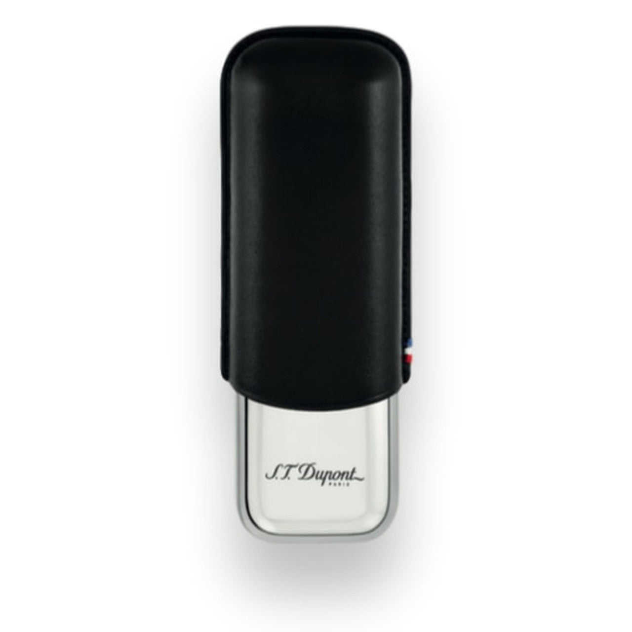 S.T. Dupont Leather and Metallic Double Cigar Case - Exterior 1