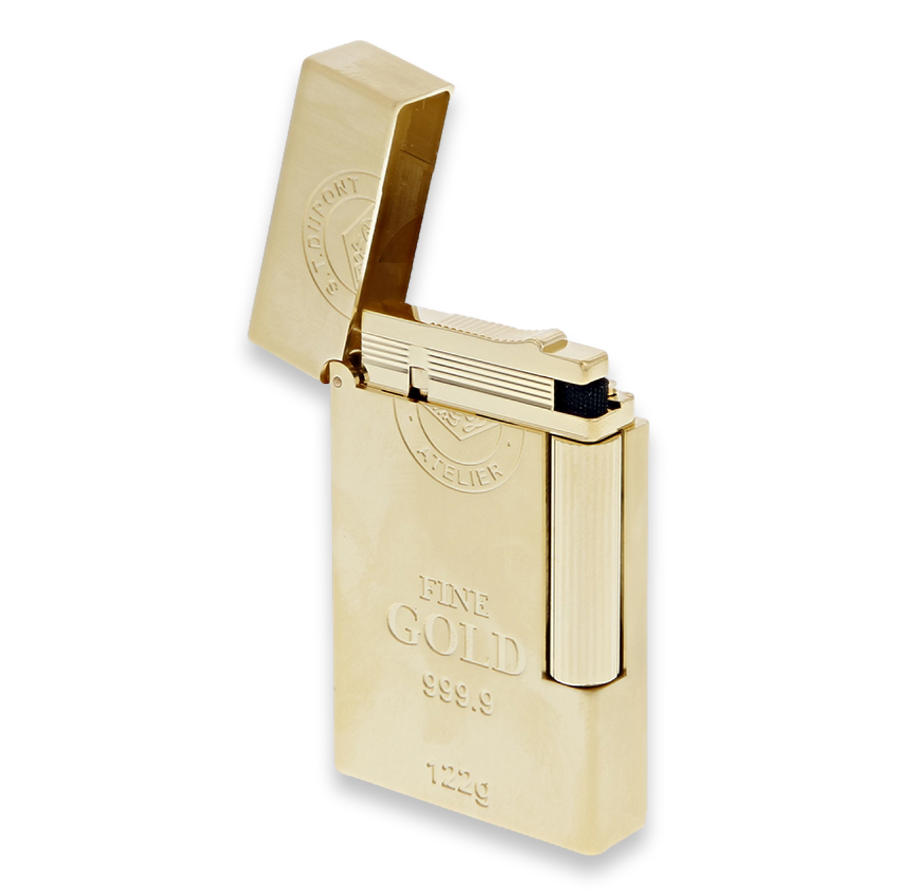 S.T. Dupont Ligne 2 Soft Flame Cigar Lighter - Ingot Series - Gold - Exterior Closed