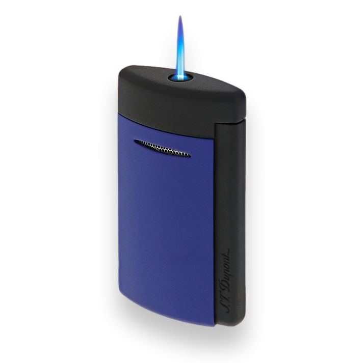 S.T. Dupont MInijet Torch Flame Single Jet Cigar Lighter - Matte Black Ocean - Flame