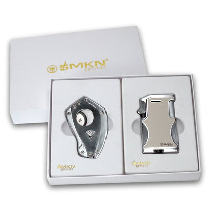 SMKN Ergo Cutter & DOS Lighter Gift Pack  -Silver and Chrome  Main Image 