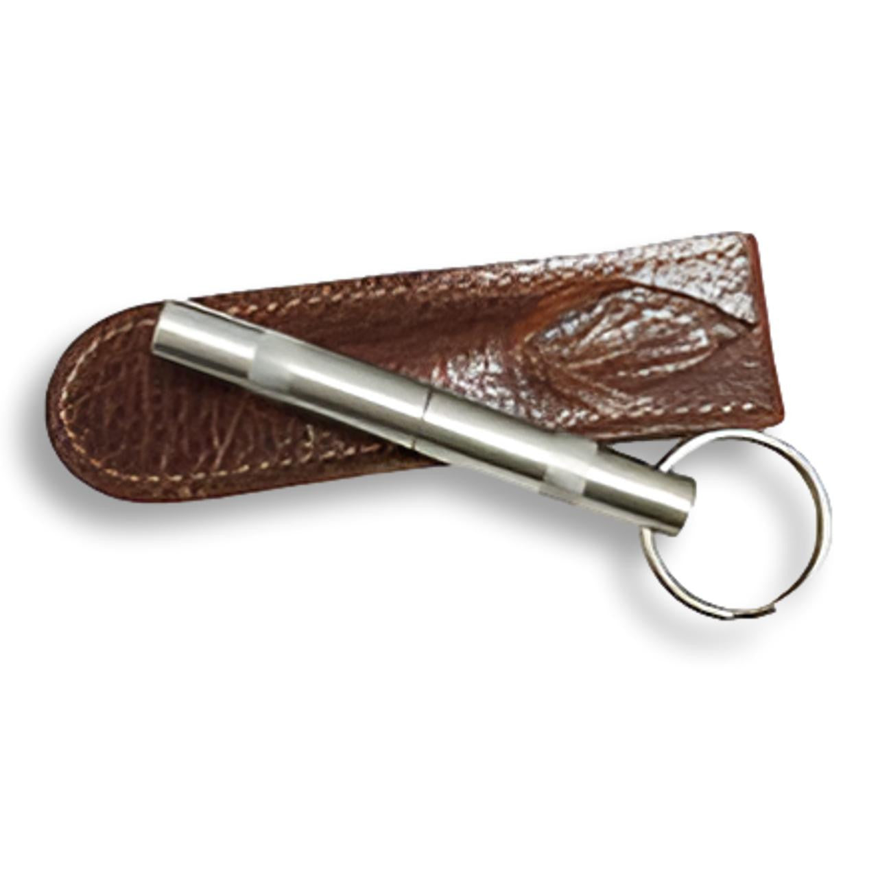 Brizard & Co Trilogy Antique Saddle Punch Cigar Cutter - Main Image - Front with Cover