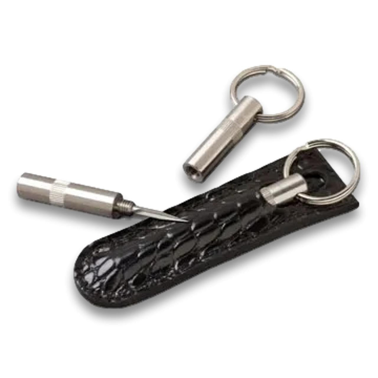 Brizard & Co Trilogy Crocodile Black Punch Cigar Cutter - Main Image - Front with Cover