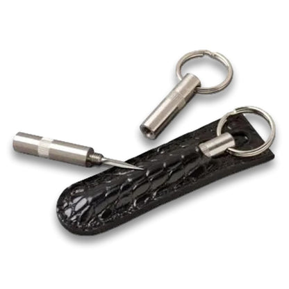 Brizard & Co Trilogy Crocodile Black Punch Cigar Cutter - Main Image - Front with Cover