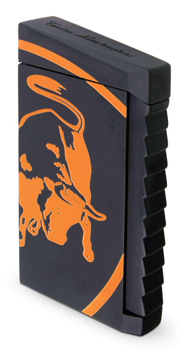 Tonino Lamborghini Toro Torch Flame Single Jet Cigar Lighter - Orange Bull - Exterior Front