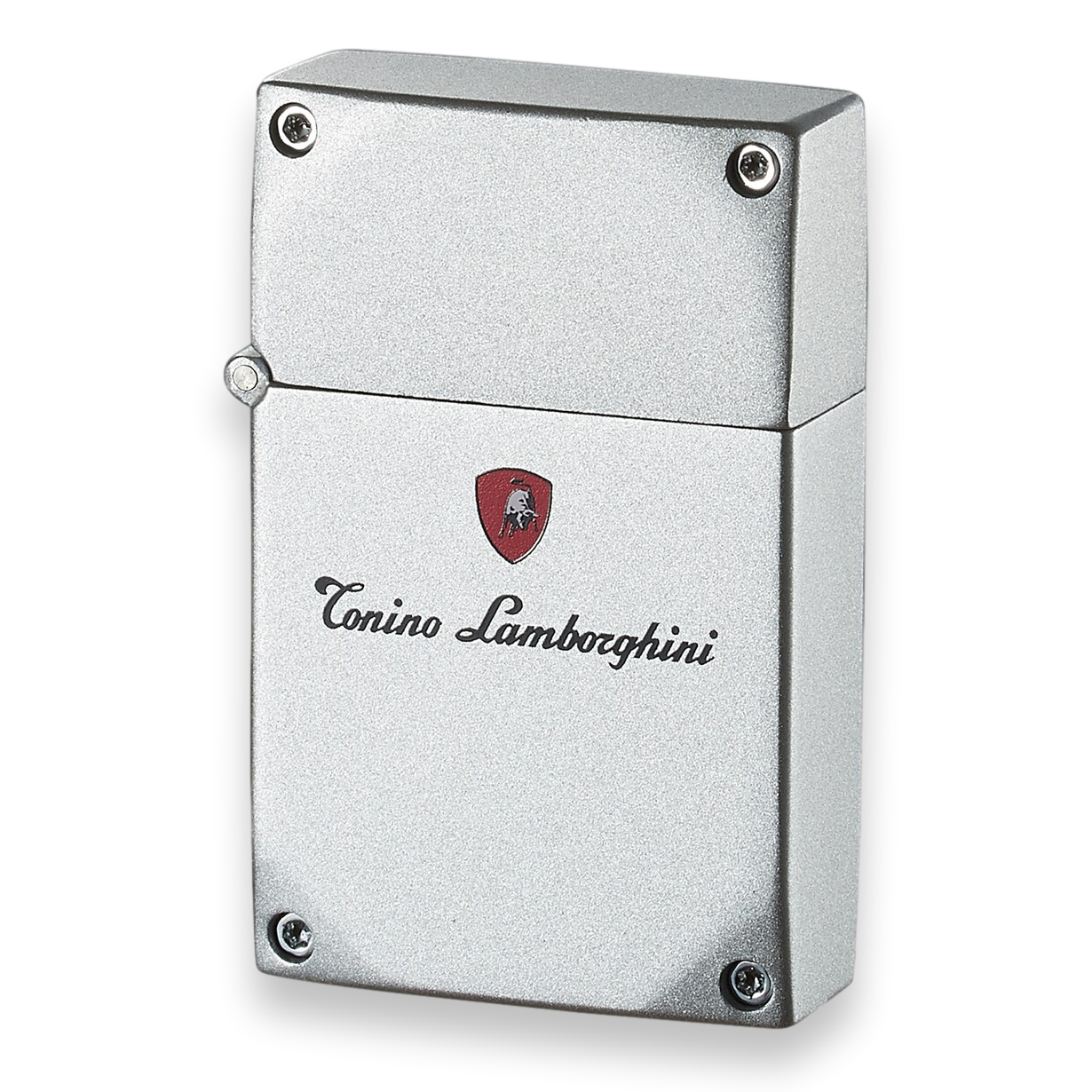 Tonino Lamborghini Duro Torch Flame Single Jet Cigar Lighter - Silver Lacquer - Exterior Front