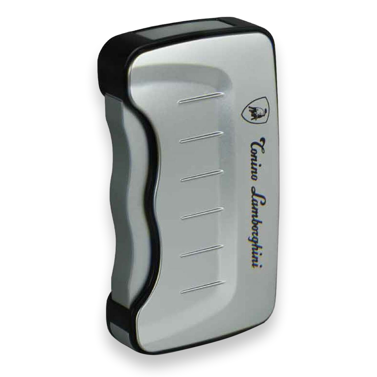 Tonino Lamborghini Eridanus Cigar Lighter - Silver with Black Rim - Exterior Front