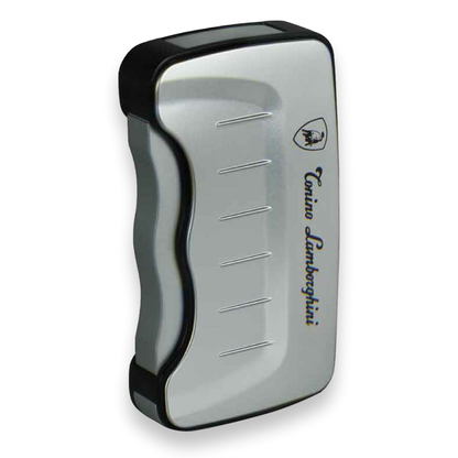 Tonino Lamborghini Eridanus Cigar Lighter - Silver with Black Rim - Exterior Front