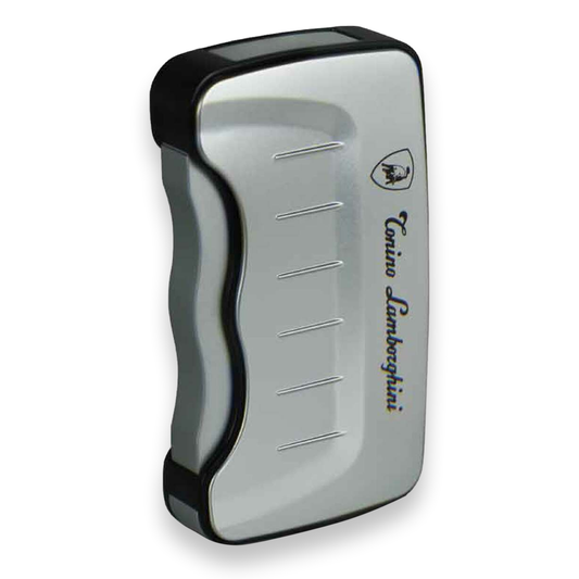 Tonino Lamborghini Eridanus Cigar Lighter - Silver with Black Rim - Exterior Front